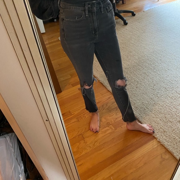 High washed black light wash jeans - Picture 2 of 5